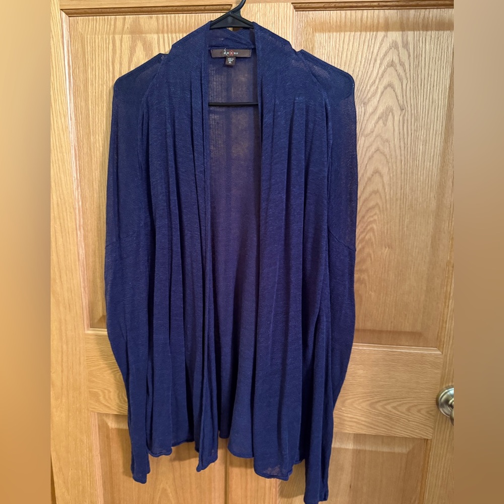 Women’s, Cardigan, Navy Blue, Size XL
